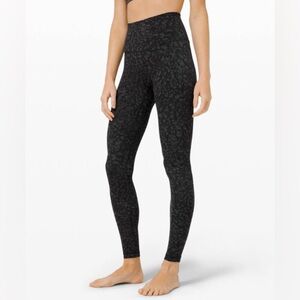 Lululemon Black Leopard Print Align 25” Leggings